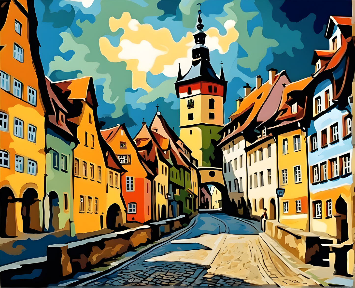 City of Rothenburg, Germany - Van-Go Paint-By-Number Kit