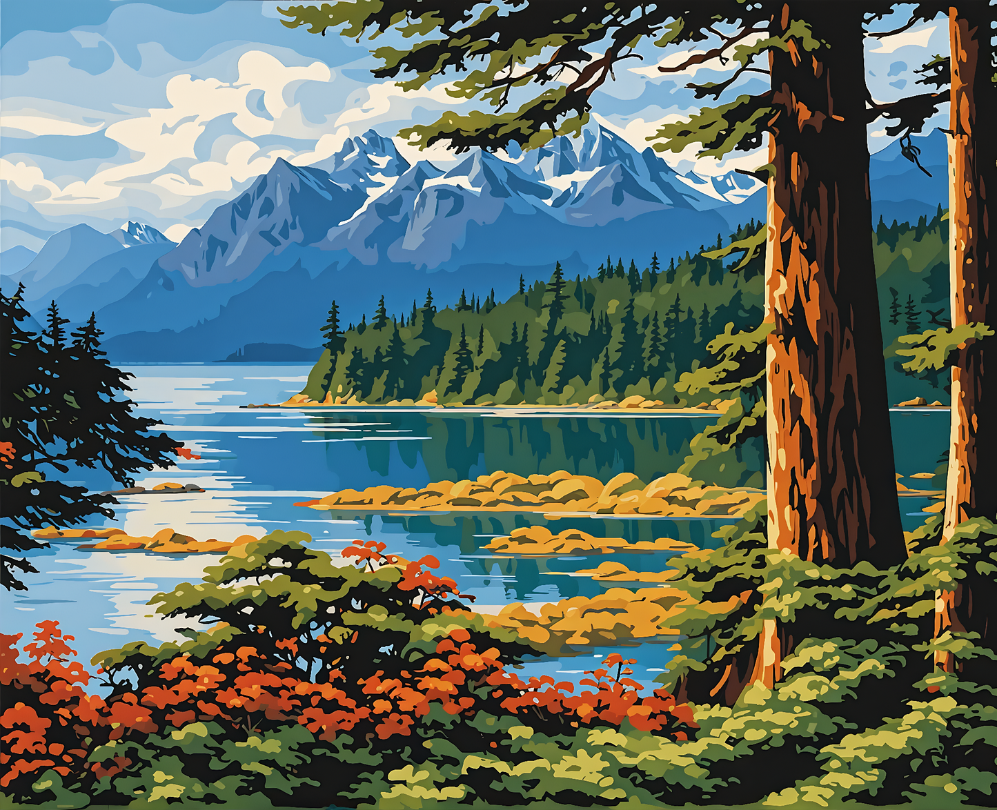 Canada Collection - Clayoquot Sound, British Columbia (17) - Van-Go Paint-By-Number Kit