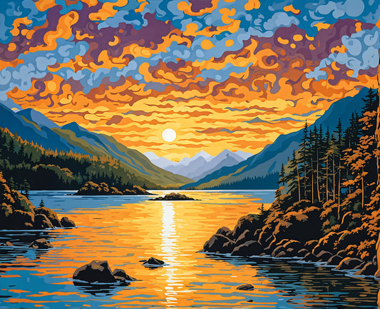 Canada Collection - Clayoquot Sound, British Columbia (12) - Van-Go Paint-By-Number Kit