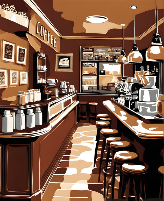 Coffee shop - Northern Ireland - Van-Go Paint-By-Number Kit