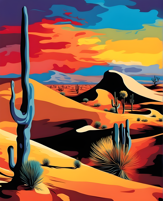 Colorful Desert (1) - Van-Go Paint-By-Number Kit