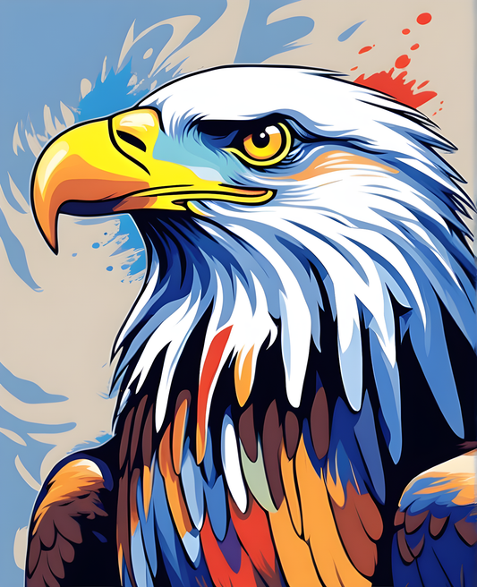 Colorful Eagle - Van-Go Paint-By-Number Kit