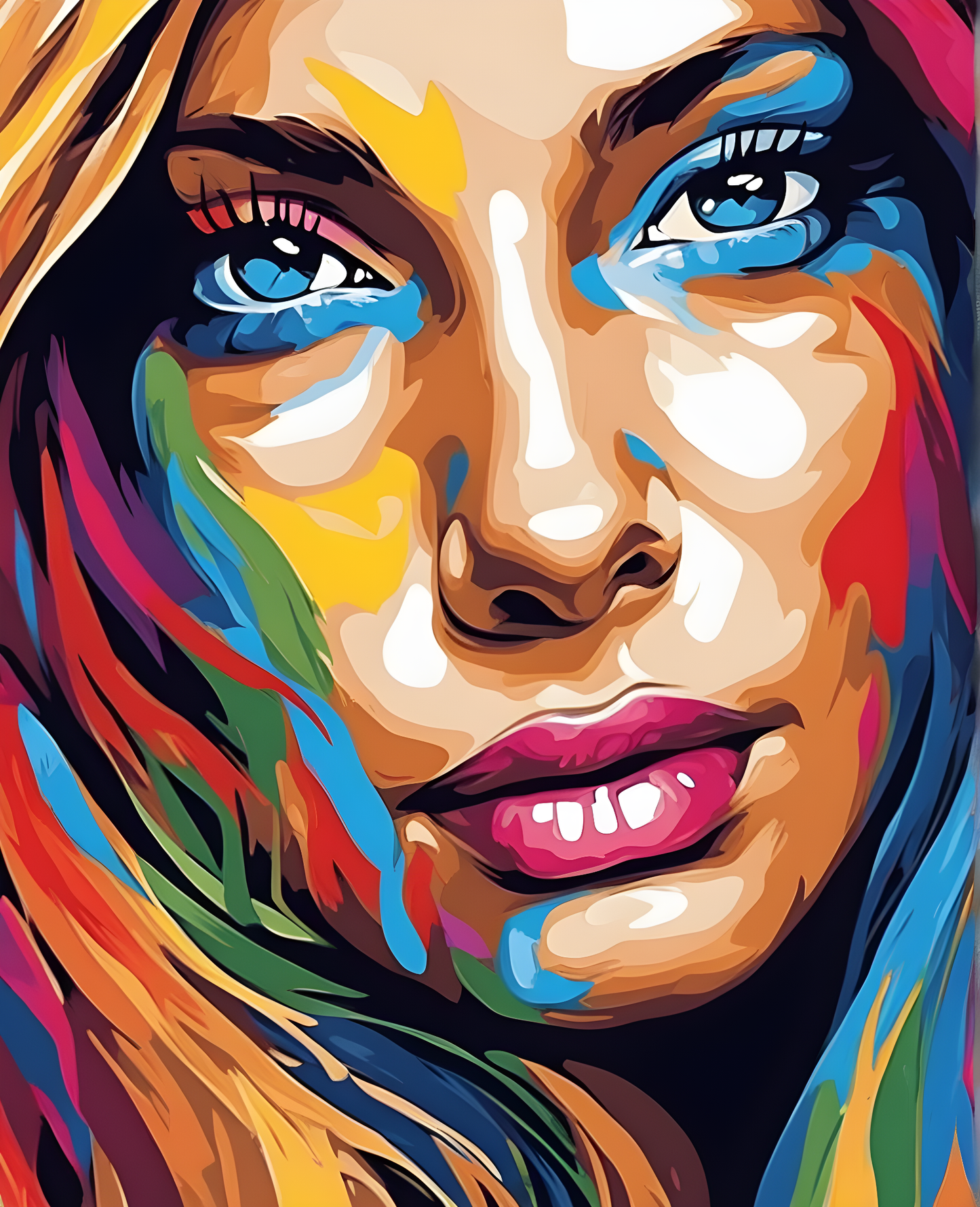 Colorful Face - Van-Go Paint-By-Number Kit