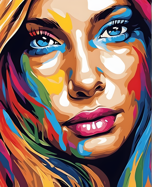 Colorful Face - Van-Go Paint-By-Number Kit