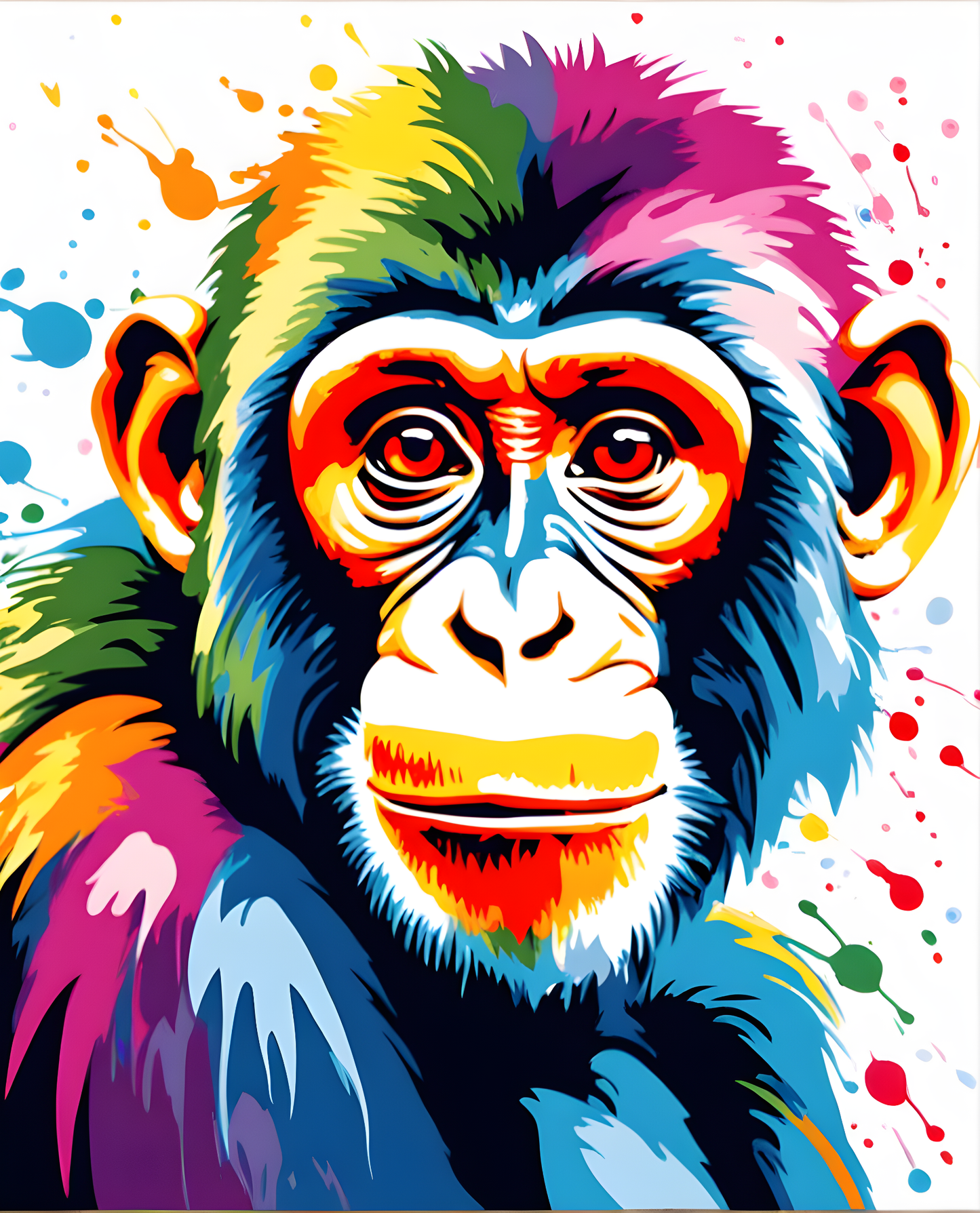 Colorful Monkey (1) - Van-Go Paint-By-Number Kit