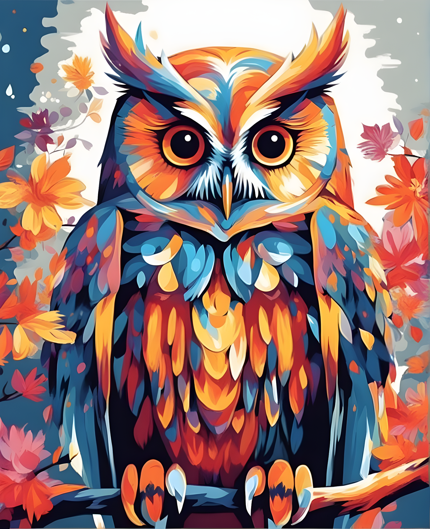 Colorful Owl (PD) - Van-Go Paint-By-Number Kit