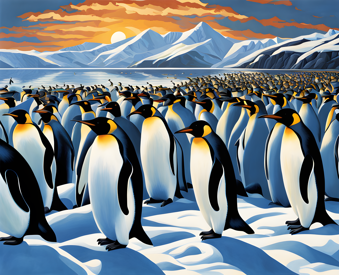 Antarctica Collection PD (22) - Colossal Penguin Colonies - Van-Go Paint-By-Number Kit