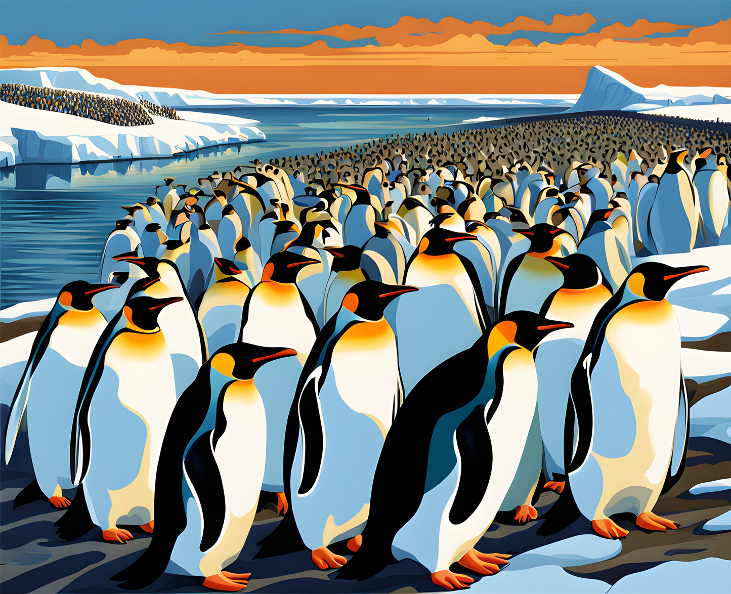Antarctica Collection PD (21) - Colossal Penguin Colonies - Van-Go Paint-By-Number Kit