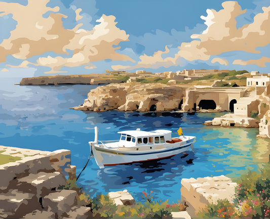 Amazing Places OD (32) - Comino Island, Malta - Van-Go Paint-By-Number Kit