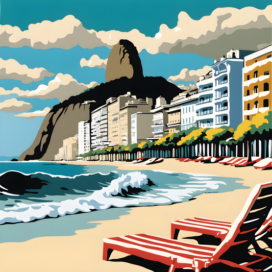 COPACABANA BEACH, Rio, Brazil (2) - Van-Go Paint-By-Number Kit