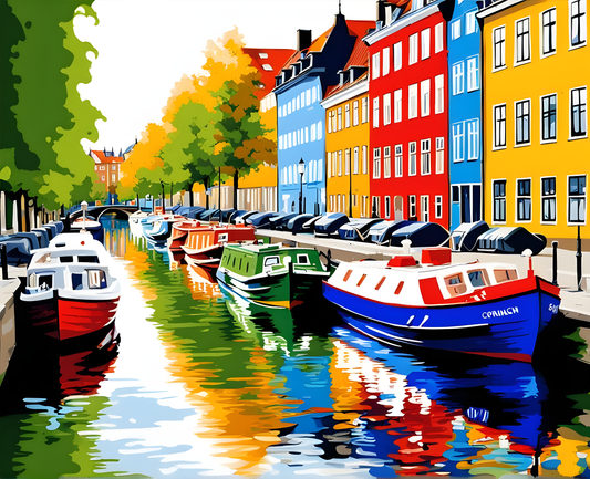 Copenhagen Canal (2) - Van-Go Paint-By-Number Kit