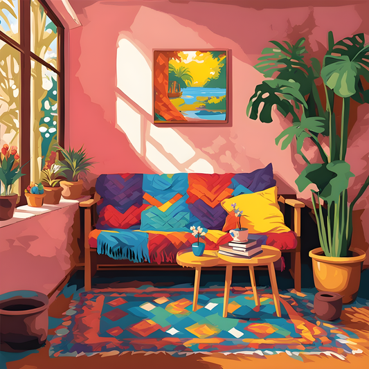 Cozy Sitting Corner (3) - Van-Go Paint-By-Number Kit