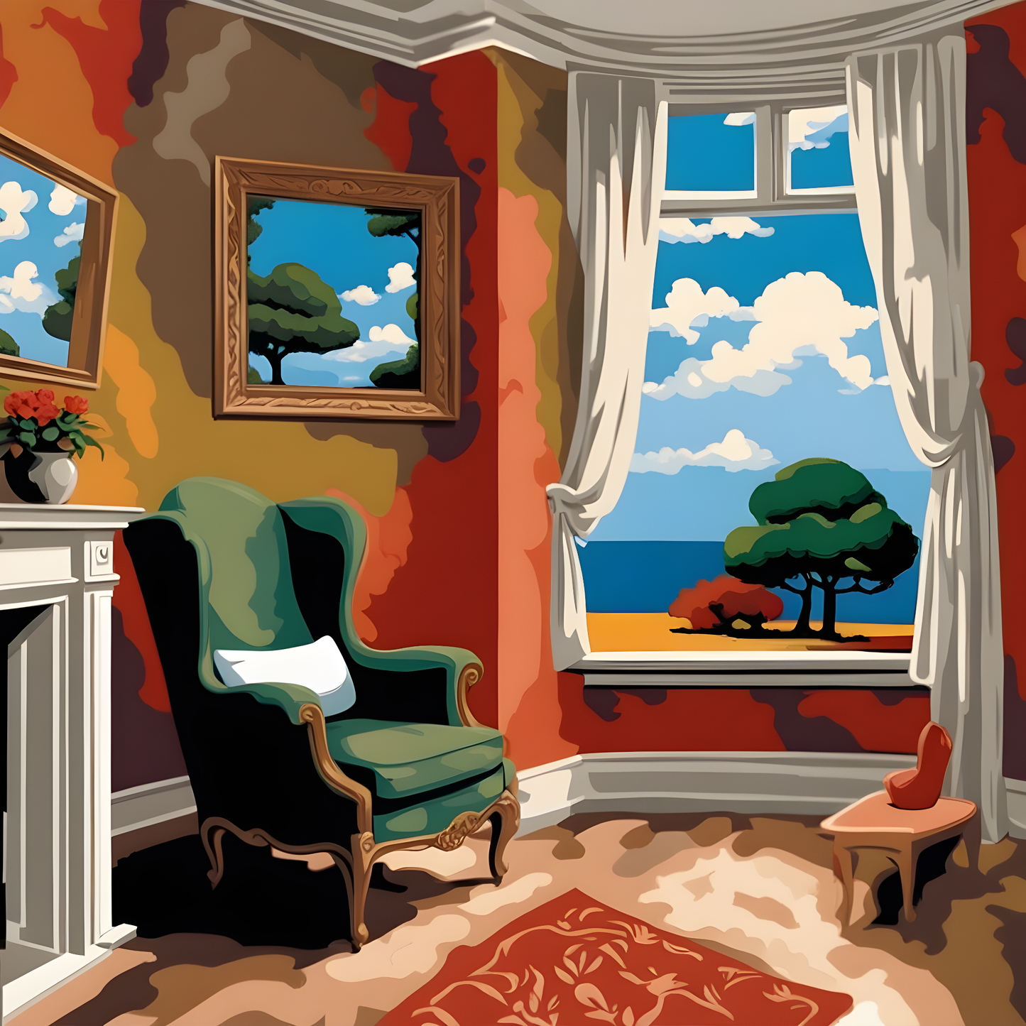 Cozy Sitting Corner (2) - Van-Go Paint-By-Number Kit