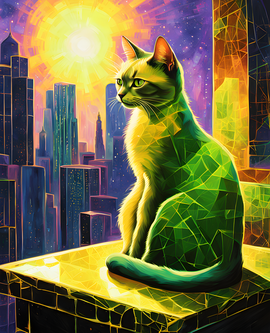 Cyber Siamese Cat (4) - Van-Go Paint-By-Number Kit