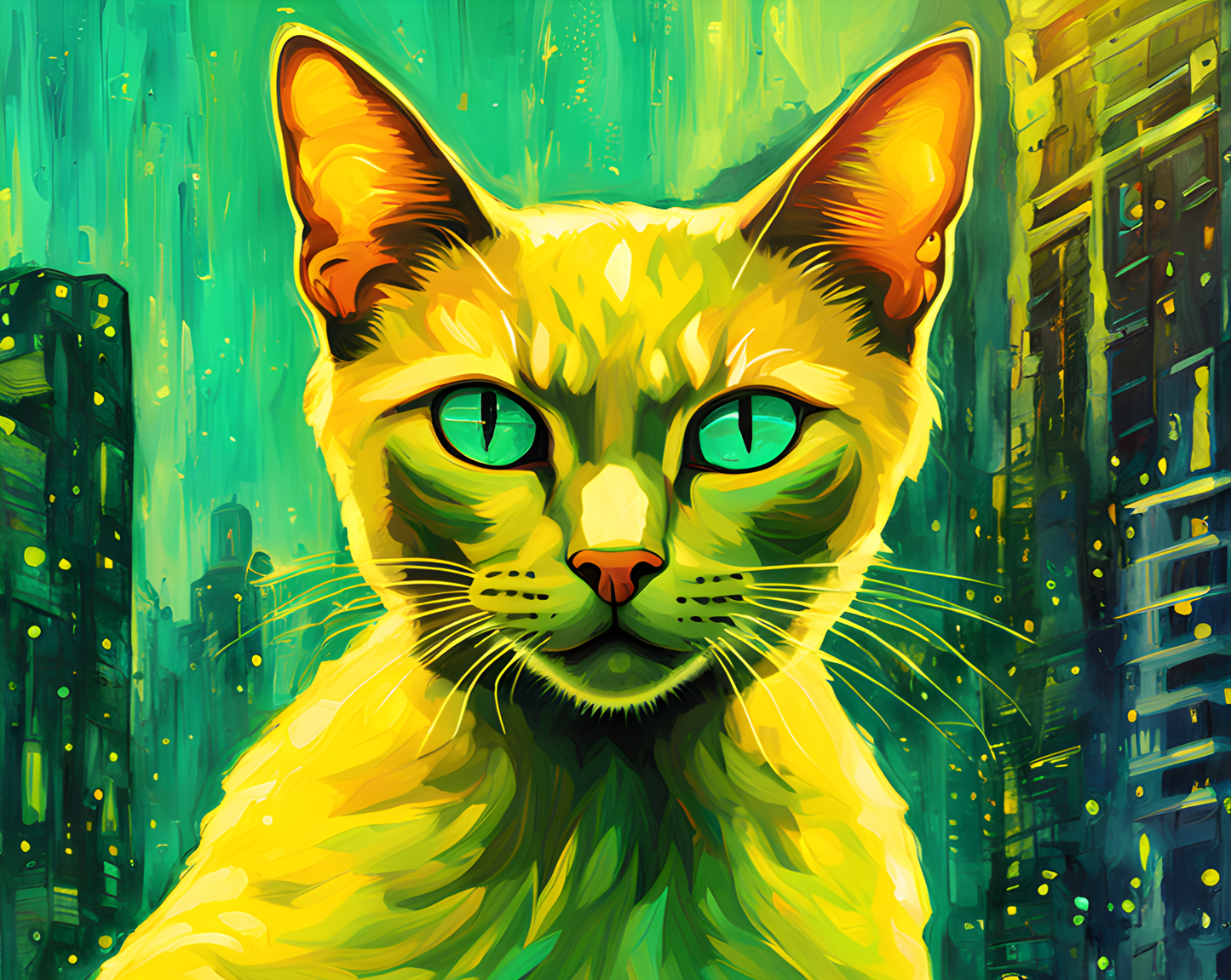 Cyber Siamese Cat (2) - Van-Go Paint-By-Number Kit