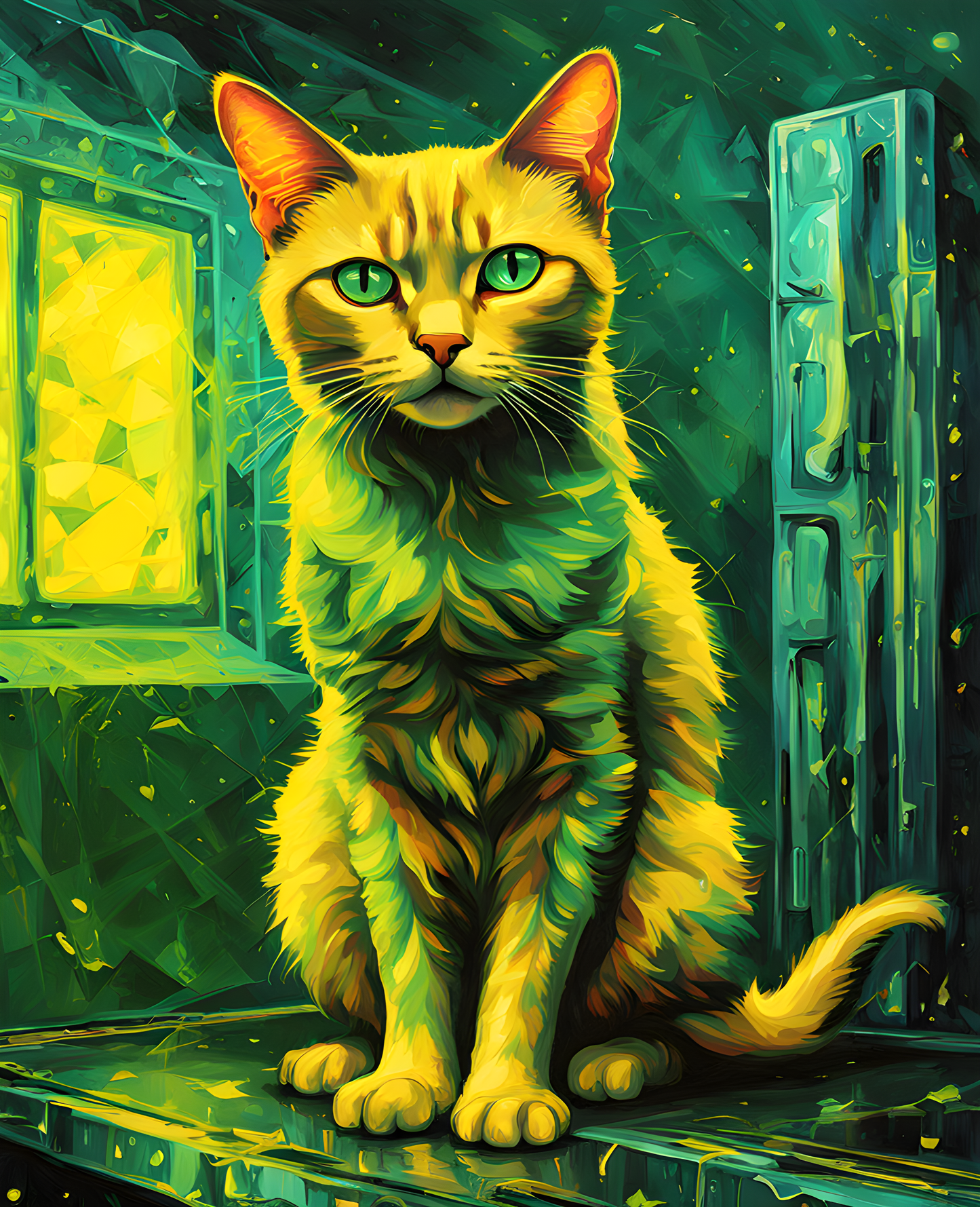 Cyber Siamese Cat (1) - Van-Go Paint-By-Number Kit