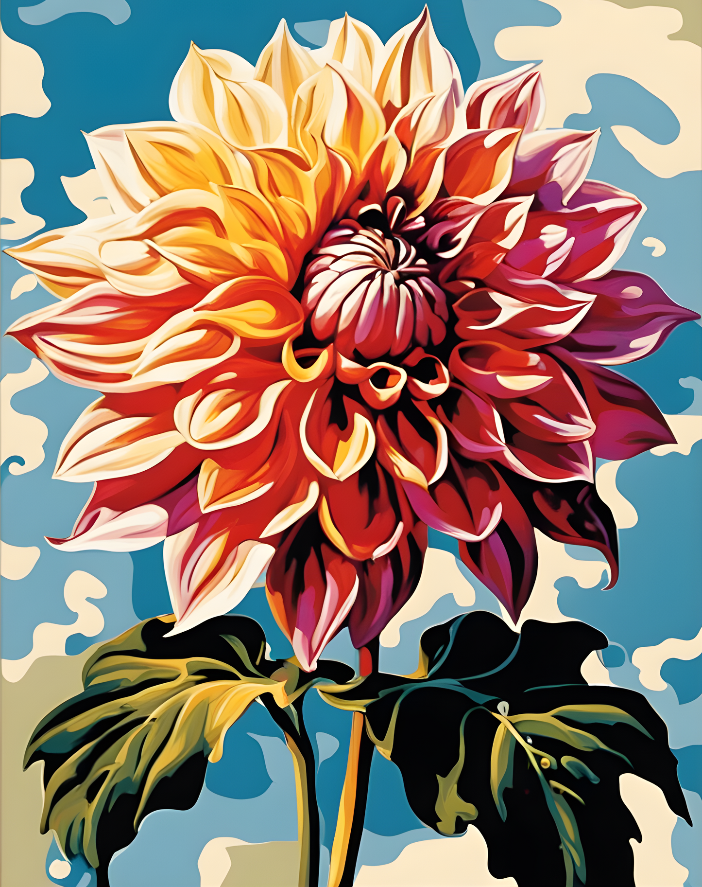Flowers Collection OD (54) - Dahlia - Van-Go Paint-By-Number Kit
