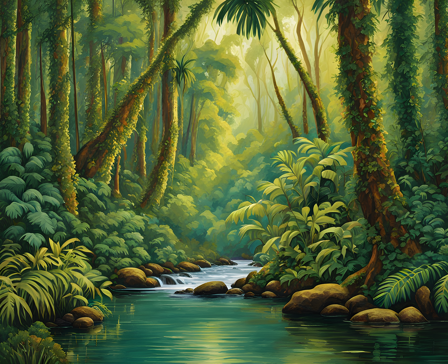 Australia Collection PD (48) - Daintree Rainforest, QLD - Van-Go Paint-By-Number