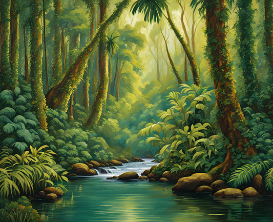 Australia Collection PD (48) - Daintree Rainforest, QLD - Van-Go Paint-By-Number