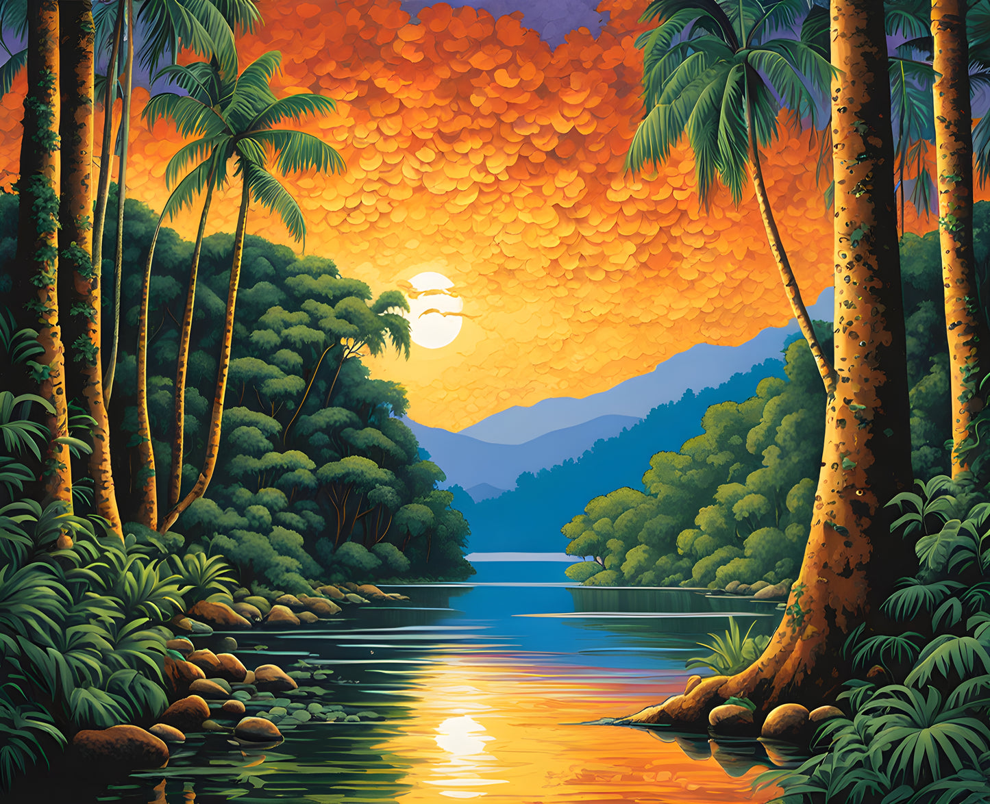 Australia Collection PD (49) - Daintree Rainforest, QLD - Van-Go Paint-By-Number