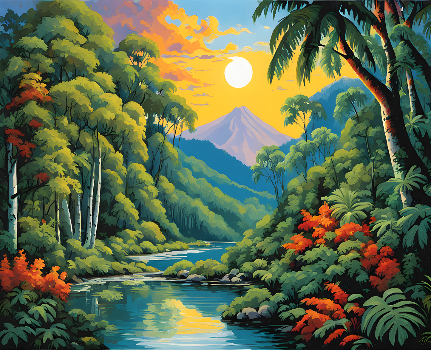 Australia Collection PD (47) - Daintree Rainforest, QLD - Van-Go Paint-By-Number