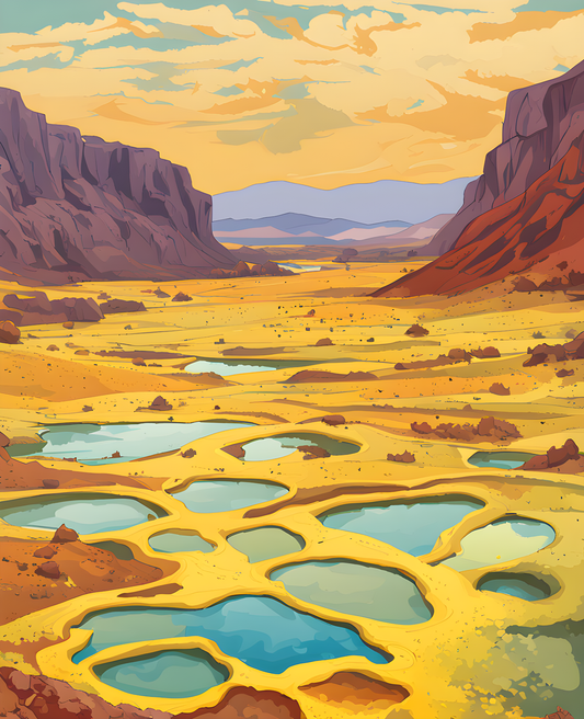 Dallol, Ethiopia (1) - Van-Go Paint-By-Number Kit