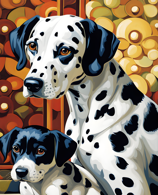 Dalmatian dog with puppies PD (4) - Van-Go Paint-By-Number Kit