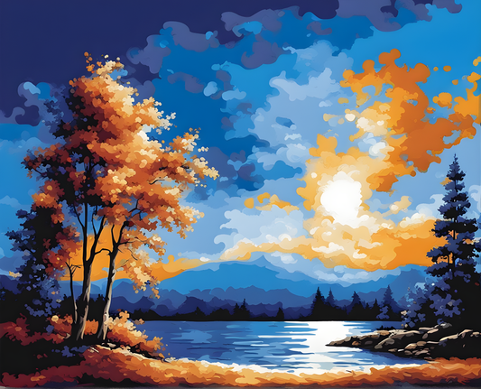 Deep Blue Sky PD - Van-Go Paint-By-Number Kit