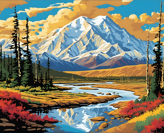 Amazing Places OD (386) - Denali National Park, Alaska - Van-Go Paint-By-Number Kit