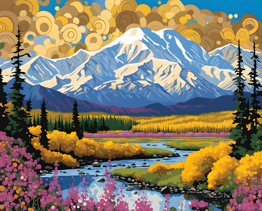 National Parks Collection PD (17) - Denali Park, USA - Paint-By-Number Kit