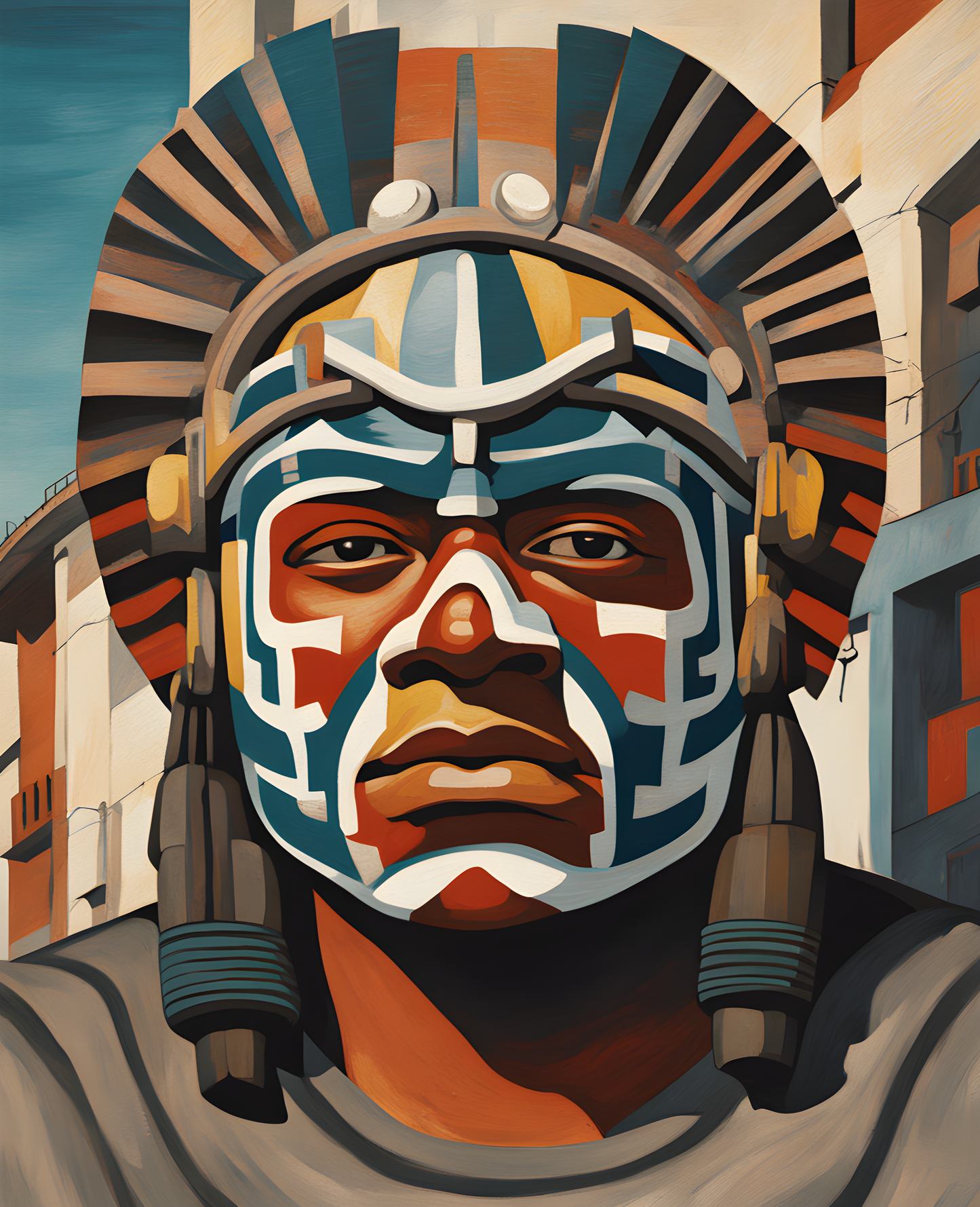 Aztec Warrior (3) - Van-Go Paint-By-Number Kit