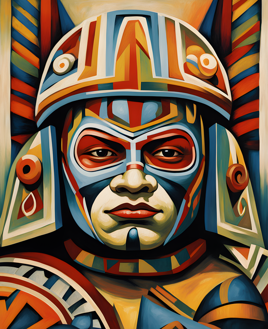 Aztec Warrior (2) - Van-Go Paint-By-Number Kit