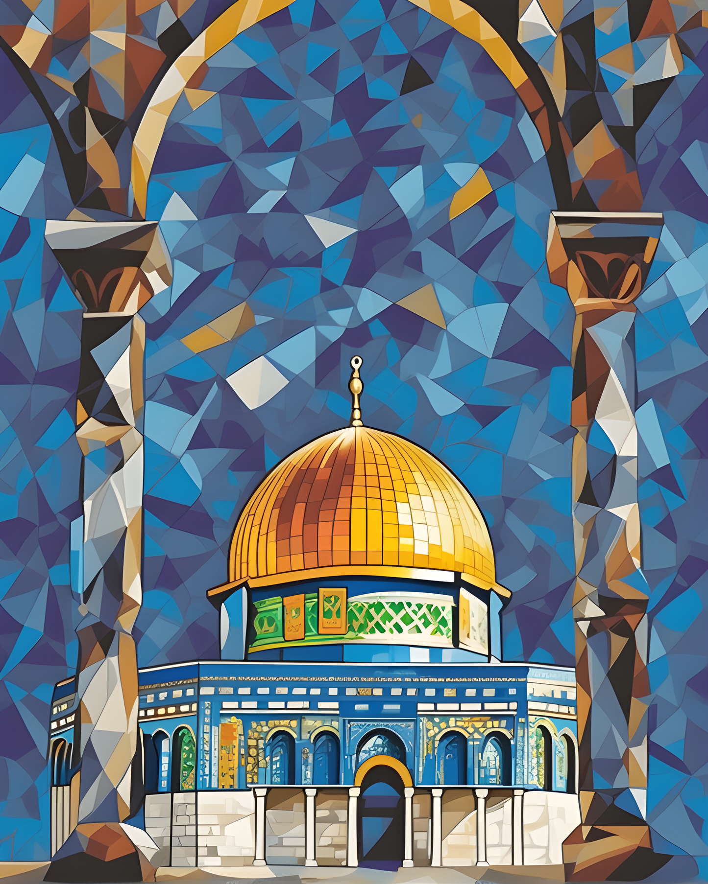 Jerusalem Collection PD (19) - Dome of the rock - Van-Go Paint-By-Number Kit