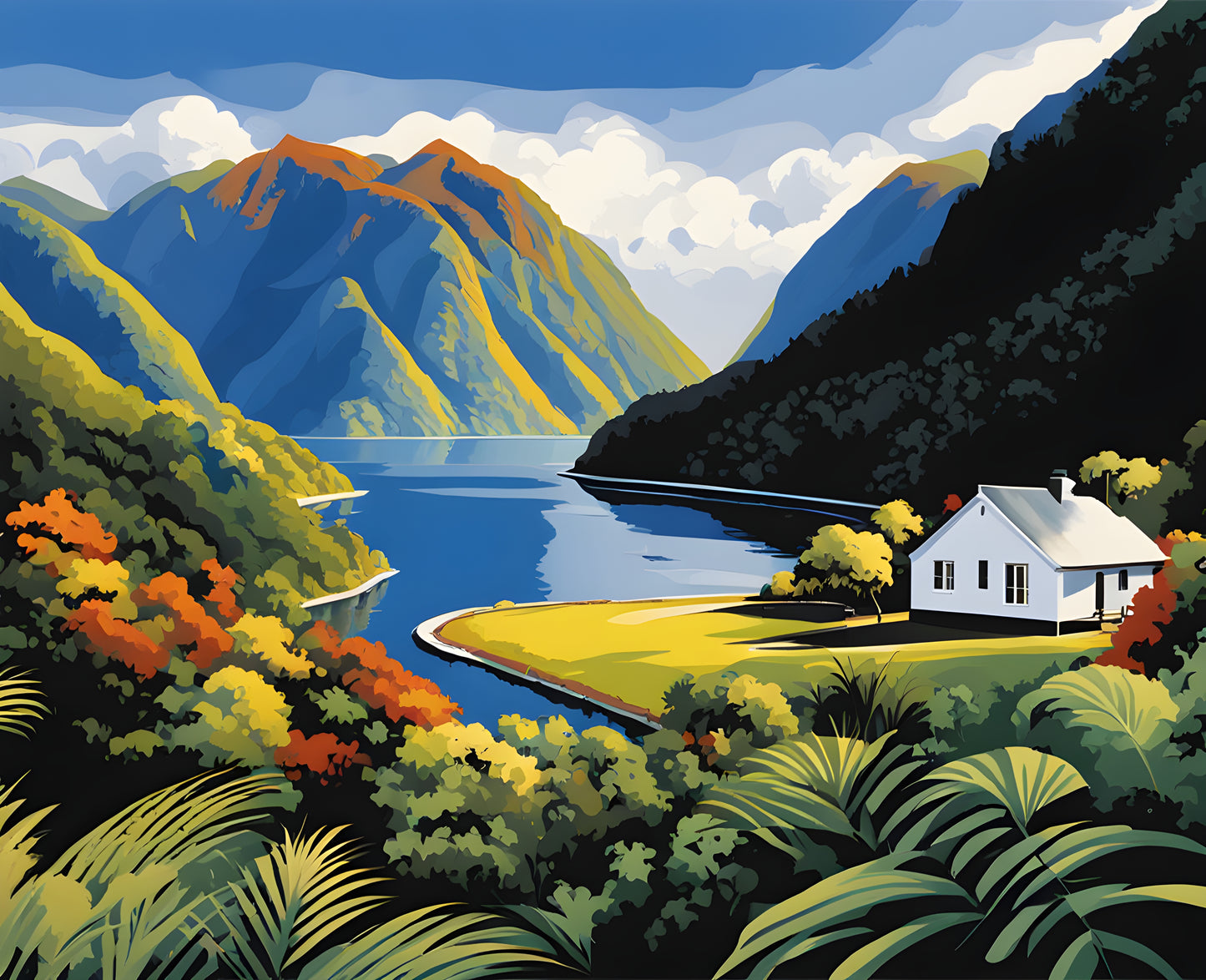 New Zealand Collection PD (11) - Doubtful Sound - Van-Go Paint-By-Number Kit