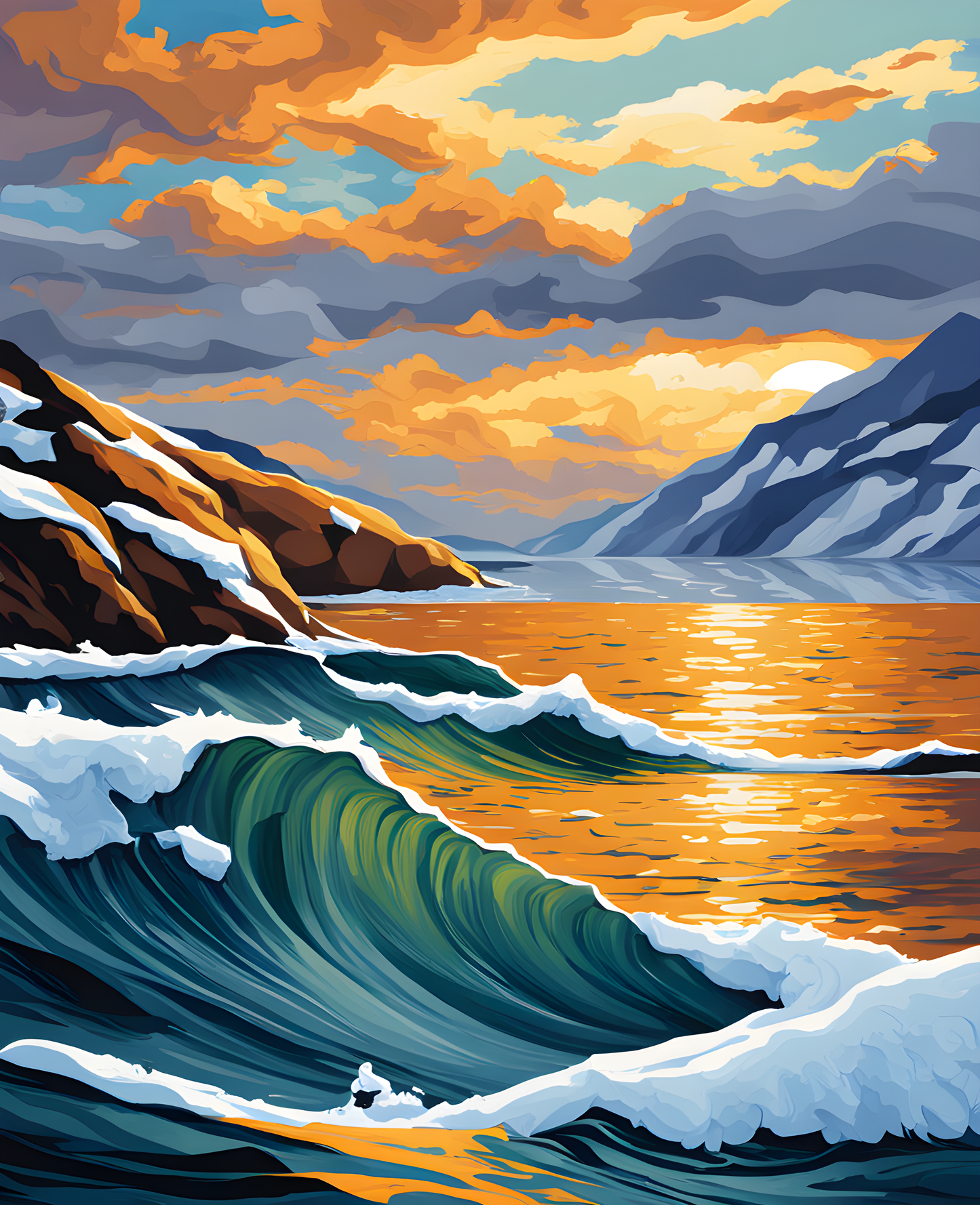 Antarctica Collection PD (5) - Drake Passage - Van-Go Paint-By-Number Kit