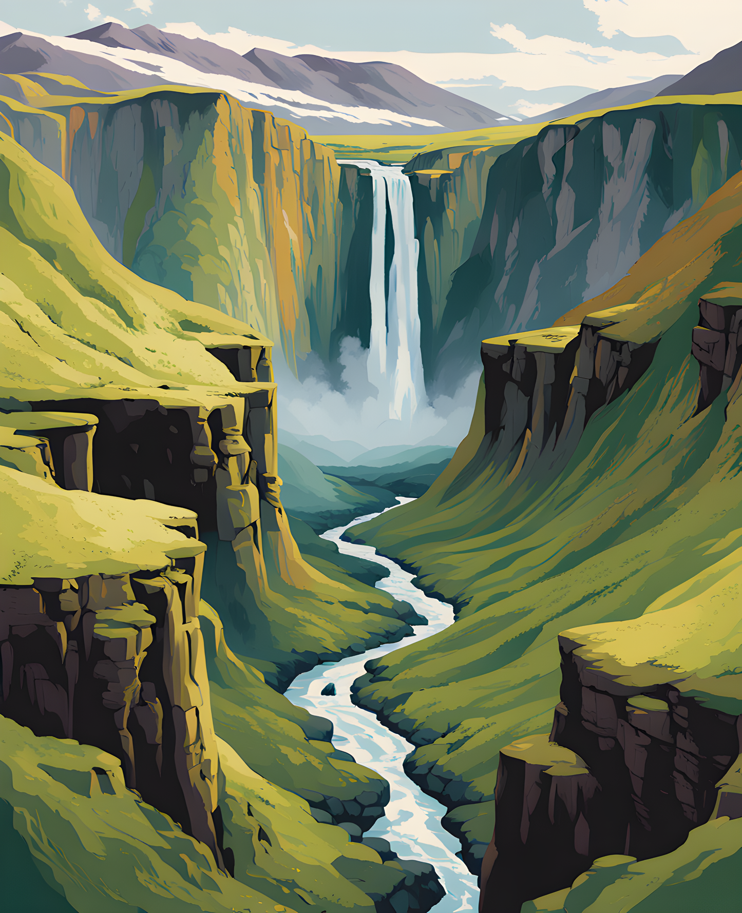 Icelandic Canyon (2) - Van-Go Paint-By-Number Kit