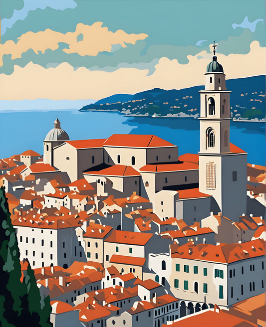 Amazing Places OD (41) - Dubrovnik, Croatia - Van-Go Paint-By-Number Kit