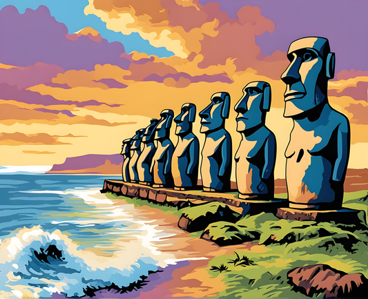 Amazing Places OD (45) - Easter Island, Chile - Van-Go Paint-By-Number Kit