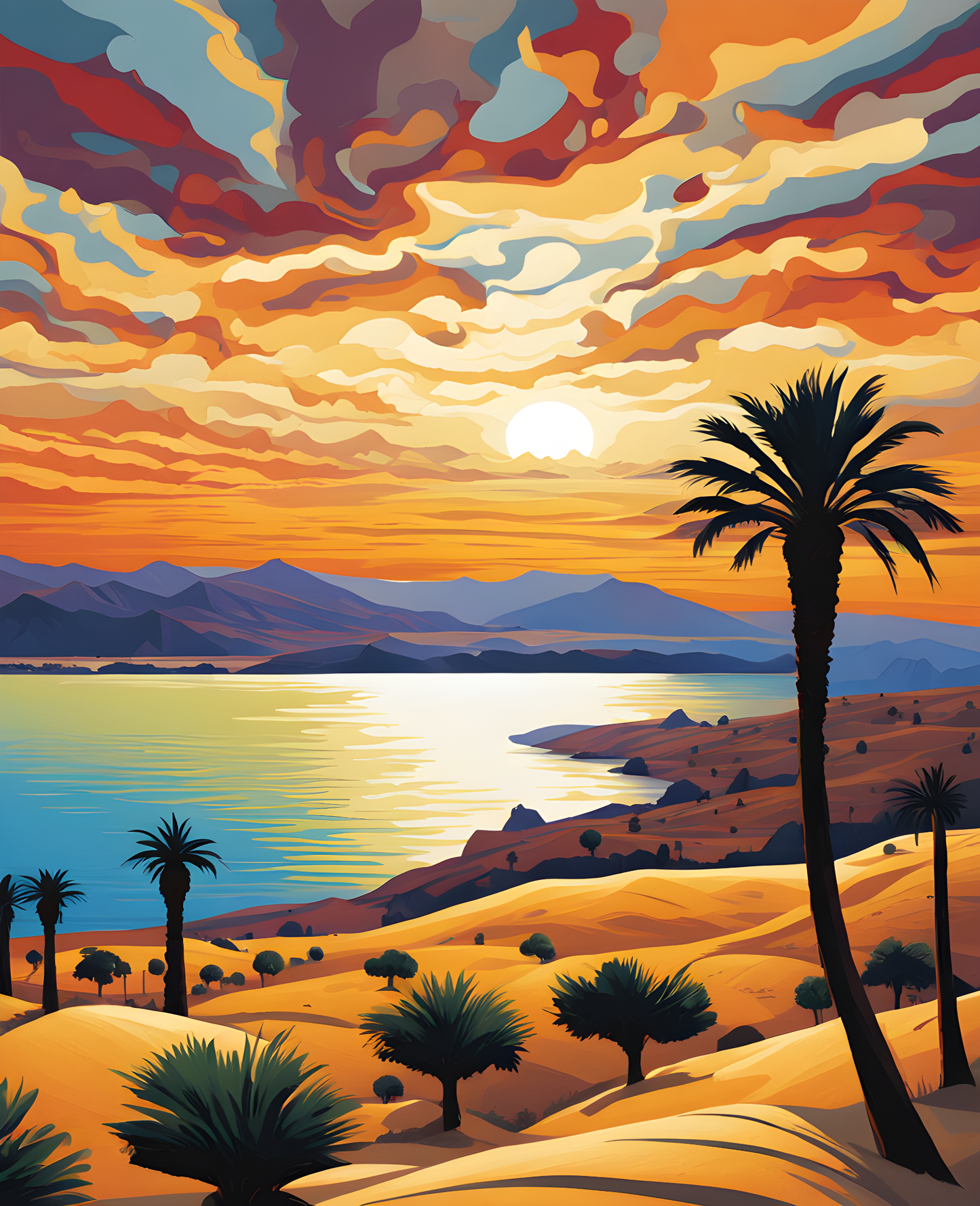 Egyptian Landscape - Van-Go Paint-By-Number Kit