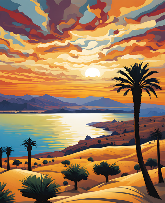 Egyptian Landscape - Van-Go Paint-By-Number Kit
