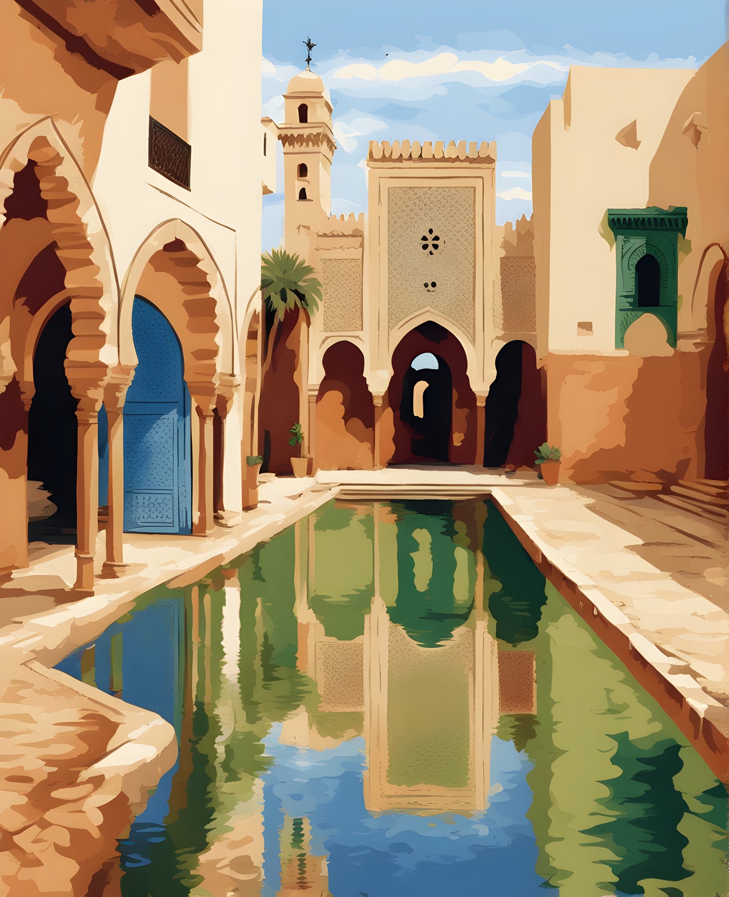 Morocco Collection PD (6) - El Jadida - Van-Go Paint-By-Number Kit
