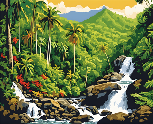 Amazing Places OD (48) - El Yunque National Forest, Puerto Rico - Van-Go Paint-By-Number Kit
