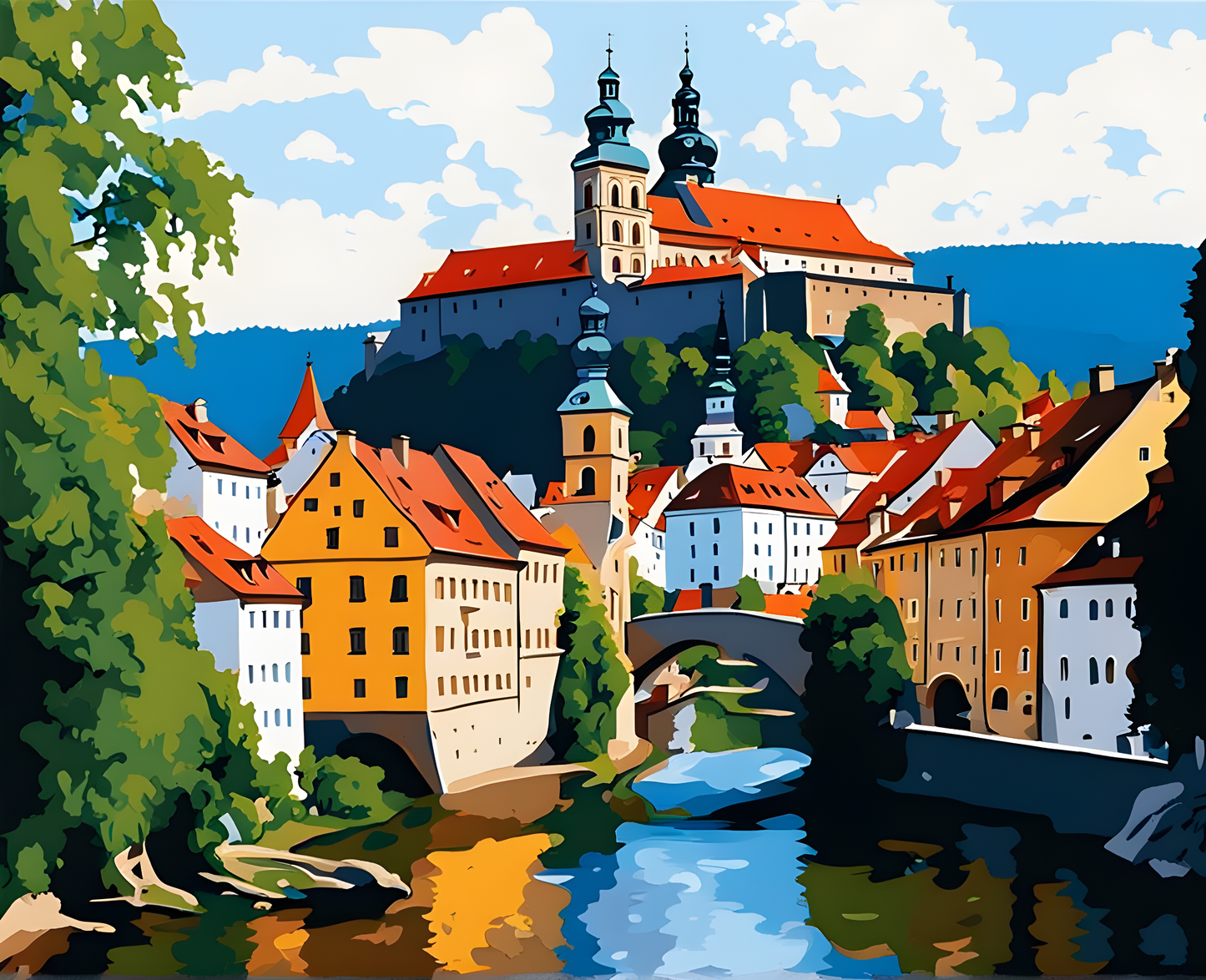 Castles OD - Český Krumlov Castle, Czech Republic (74) - Van-Go Paint-By-Number Kit