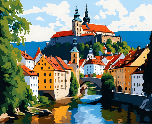 Castles OD - Český Krumlov Castle, Czech Republic (74) - Van-Go Paint-By-Number Kit