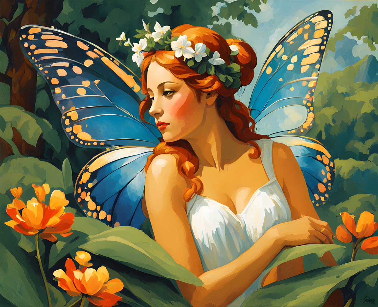 Fairy with Butterfly Wings - Van-Go Paint-By-Number Kit