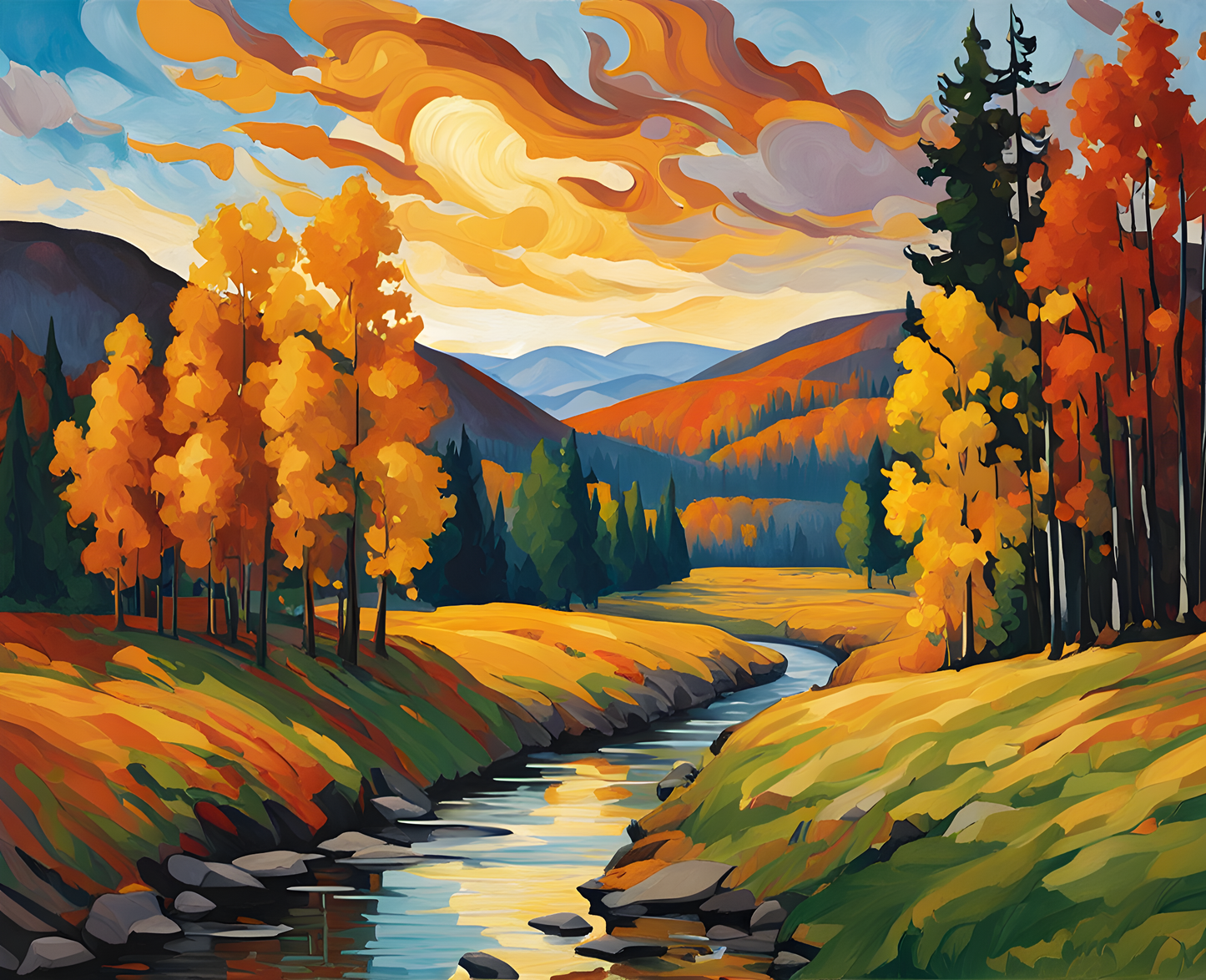 Fall in the Foothills - Van-Go Paint-By-Number Kit
