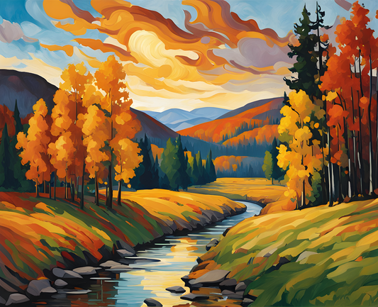 Fall in the Foothills - Van-Go Paint-By-Number Kit