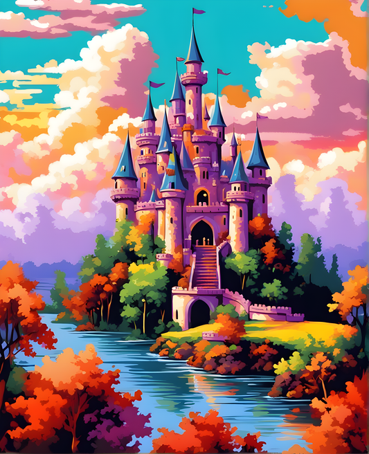 Fantasy Dream Castle (PD) - Van-Go Paint-By-Number Kit