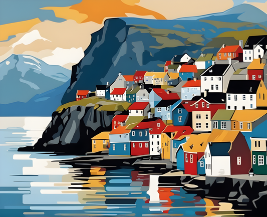 Amazing Places OD (393) - Faroe Islands, Denmark - Van-Go Paint-By-Number Kit