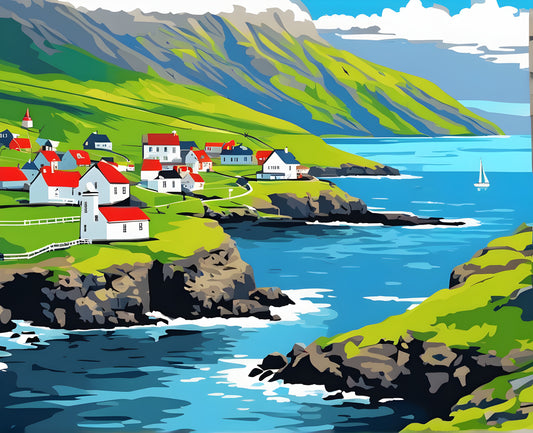 Amazing Places OD (55) - Faroe Islands, Denmark - Van-Go Paint-By-Number Kit